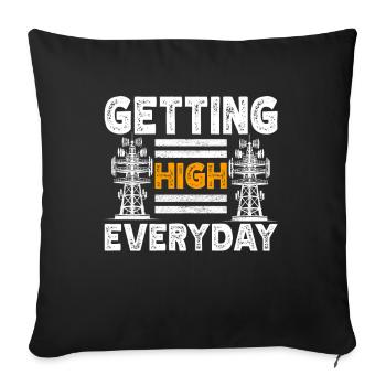 Industrial Climbers Tower Climbers Industrial Climbing - Sofa pillowcase 17,3'' x 17,3'' (45 x 45 cm) - black - Front