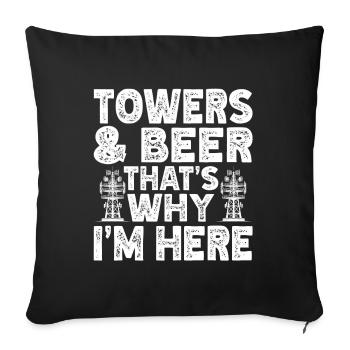 Industrial Climbers Tower Climbers Industrial Climbing - Sofa pillowcase 17,3'' x 17,3'' (45 x 45 cm) - black - Front