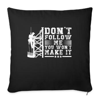Industrial Climbers Tower Climbers Industrial Climbing - Sofa pillowcase 17,3'' x 17,3'' (45 x 45 cm) - black - Front