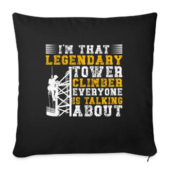 Industrial Climbers Tower Climbers Industrial Climbing - Sofa pillowcase 17,3'' x 17,3'' (45 x 45 cm) - black - Front