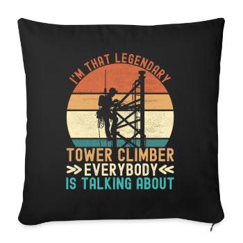 Industrial Climbers Tower Climbers Industrial Climbing - Sofa pillowcase 17,3'' x 17,3'' (45 x 45 cm) - black - Front