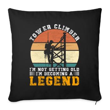 Industrial Climbers Tower Climbers Industrial Climbing - Sofa pillowcase 17,3'' x 17,3'' (45 x 45 cm) - black - Front