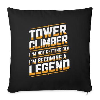 Industrial Climbers Tower Climbers Industrial Climbing - Sofa pillowcase 17,3'' x 17,3'' (45 x 45 cm) - black - Front