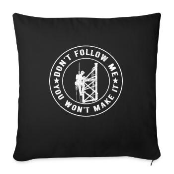 Industrial Climbers Tower Climbers Industrial Climbing - Sofa pillowcase 17,3'' x 17,3'' (45 x 45 cm) - black - Front