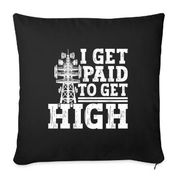 Industrial Climbers Tower Climbers Industrial Climbing - Sofa pillowcase 17,3'' x 17,3'' (45 x 45 cm) - black - Front