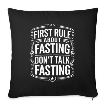 Jeûne intermittent Jeûne intermittent - Housse de coussin décorative 45 x 45 cm - noir - Devant
