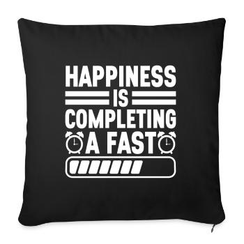 Jeûne intermittent Jeûne intermittent - Housse de coussin décorative 45 x 45 cm - noir - Devant