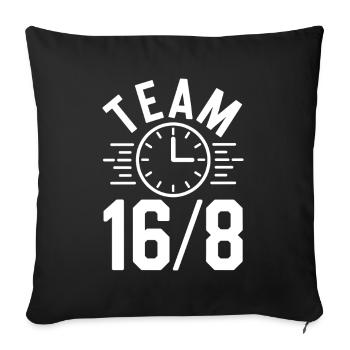 Jeûne intermittent Jeûne intermittent - Housse de coussin décorative 45 x 45 cm - noir - Devant