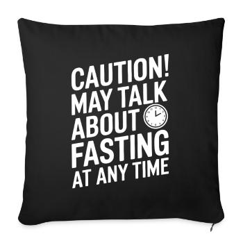 Jeûne intermittent Jeûne intermittent - Housse de coussin décorative 45 x 45 cm - noir - Devant