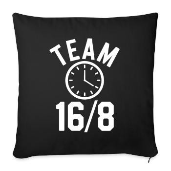 Jeûne intermittent Jeûne intermittent - Housse de coussin décorative 45 x 45 cm - noir - Devant