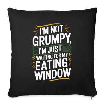 Jeûne intermittent Jeûne intermittent - Housse de coussin décorative 45 x 45 cm - noir - Devant