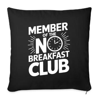 Jeûne intermittent Jeûne intermittent - Housse de coussin décorative 45 x 45 cm - noir - Devant