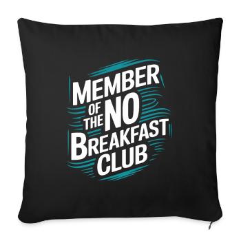 Jeûne intermittent Jeûne intermittent - Housse de coussin décorative 45 x 45 cm - noir - Devant