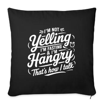 Jeûne intermittent Jeûne intermittent - Housse de coussin décorative 45 x 45 cm - noir - Devant