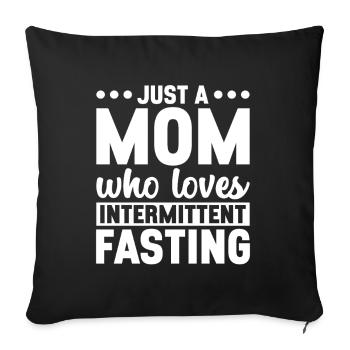 Jeûne intermittent Jeûne intermittent - Housse de coussin décorative 45 x 45 cm - noir - Devant