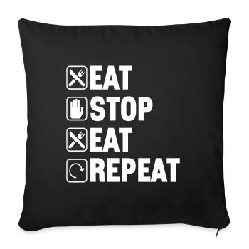 Jeûne intermittent Jeûne intermittent - Housse de coussin décorative 45 x 45 cm - noir - Devant
