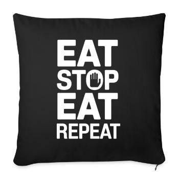 Jeûne intermittent Jeûne intermittent - Housse de coussin décorative 45 x 45 cm - noir - Devant