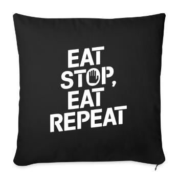 Jeûne intermittent Jeûne intermittent - Housse de coussin décorative 45 x 45 cm - noir - Devant