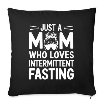 Jeûne intermittent Jeûne intermittent - Housse de coussin décorative 45 x 45 cm - noir - Devant