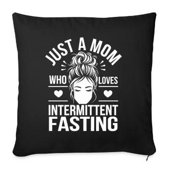 Jeûne intermittent Jeûne intermittent - Housse de coussin décorative 45 x 45 cm - noir - Devant