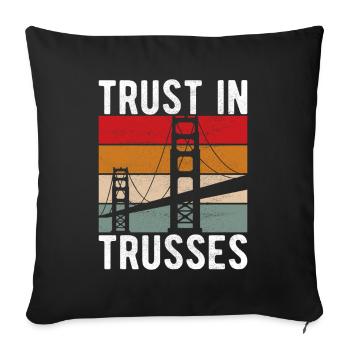 Bridge Engineer Bridge Construction - Sofa pillowcase 17,3'' x 17,3'' (45 x 45 cm) - black - Front