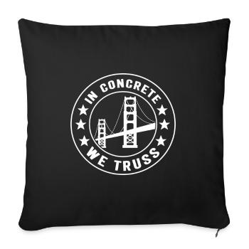Bridge Engineer Bridge Construction - Sofa pillowcase 17,3'' x 17,3'' (45 x 45 cm) - black - Front