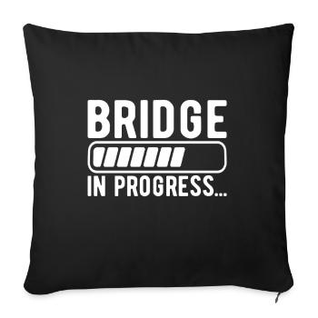 Bridge Engineer Bridge Construction - Sofa pillowcase 17,3'' x 17,3'' (45 x 45 cm) - black - Front