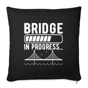 Bridge Engineer Bridge Construction - Sofa pillowcase 17,3'' x 17,3'' (45 x 45 cm) - black - Front