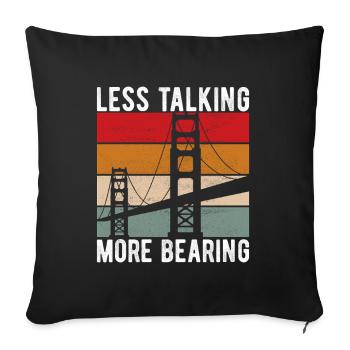 Ingénieur des ponts Construction de ponts - Housse de coussin décorative 45 x 45 cm - noir - Devant