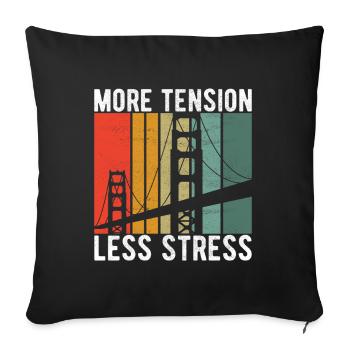 Ingénieur des ponts Construction de ponts - Housse de coussin décorative 45 x 45 cm - noir - Devant
