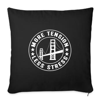Bridge Engineer Bridge Construction - Sofa pillowcase 17,3'' x 17,3'' (45 x 45 cm) - black - Front