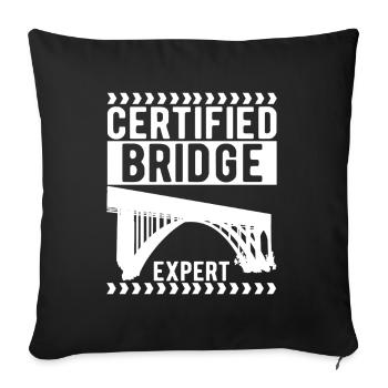Bridge Engineer Bridge Construction - Sofa pillowcase 17,3'' x 17,3'' (45 x 45 cm) - black - Front