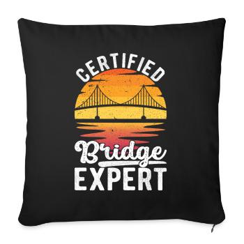 Bridge Engineer Bridge Construction - Sofa pillowcase 17,3'' x 17,3'' (45 x 45 cm) - black - Front