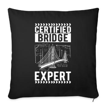 Bridge Engineer Bridge Construction - Sofa pillowcase 17,3'' x 17,3'' (45 x 45 cm) - black - Front