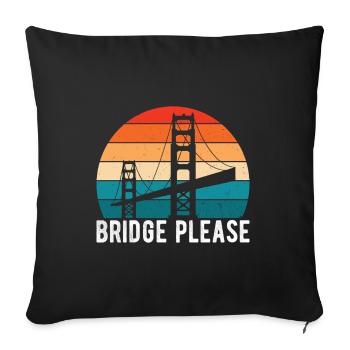 Ingénieur des ponts Construction de ponts - Housse de coussin décorative 45 x 45 cm - noir - Devant