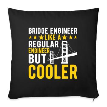 Bridge Engineer Bridge Construction - Sofa pillowcase 17,3'' x 17,3'' (45 x 45 cm) - black - Front