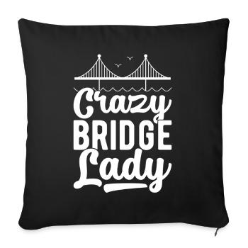 Ingénieur des ponts Construction de ponts - Housse de coussin décorative 45 x 45 cm - noir - Devant