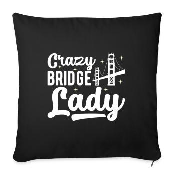 Ingénieur des ponts Construction de ponts - Housse de coussin décorative 45 x 45 cm - noir - Devant