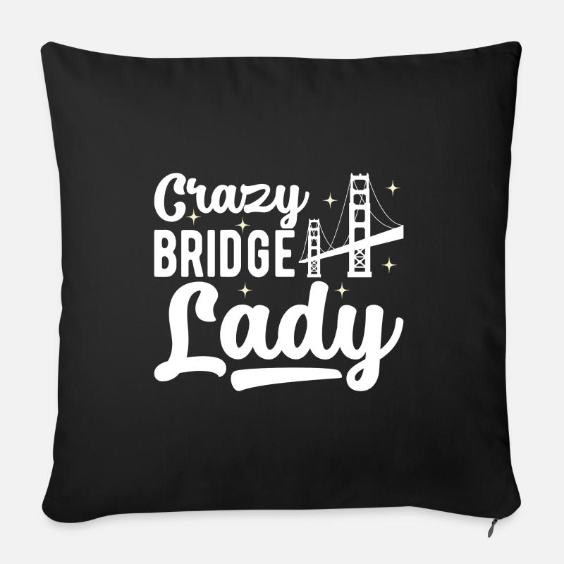 Bridge Engineer Bridge Construction - Sofa pillowcase 17,3'' x 17,3'' (45 x 45 cm) - black