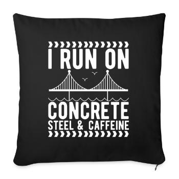 Ingénieur des ponts Construction de ponts - Housse de coussin décorative 45 x 45 cm - noir - Devant