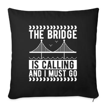 Ingénieur des ponts Construction de ponts - Housse de coussin décorative 45 x 45 cm - noir - Devant