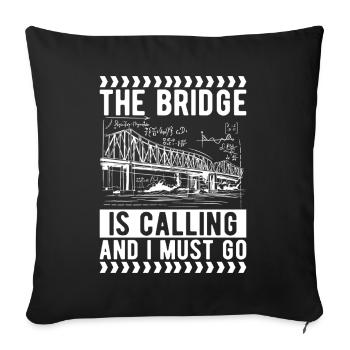 Bridge Engineer Bridge Construction - Sofa pillowcase 17,3'' x 17,3'' (45 x 45 cm) - black - Front