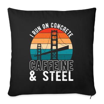 Ingénieur des ponts Construction de ponts - Housse de coussin décorative 45 x 45 cm - noir - Devant
