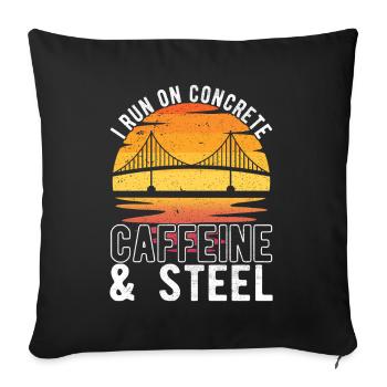 Ingénieur des ponts Construction de ponts - Housse de coussin décorative 45 x 45 cm - noir - Devant