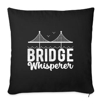 Ingénieur des ponts Construction de ponts - Housse de coussin décorative 45 x 45 cm - noir - Devant