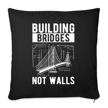Bridge Engineer Bridge Construction - Sofa pillowcase 17,3'' x 17,3'' (45 x 45 cm) - black - Front