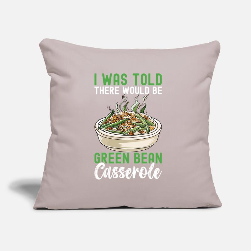 Casserole de haricots verts Housse de coussin décorative 45 x 45 cm