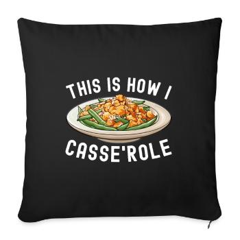 Casserole de haricots verts - Housse de coussin décorative 45 x 45 cm - noir - Devant