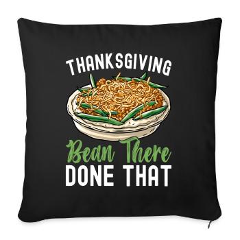 Casserole de haricots verts - Housse de coussin décorative 45 x 45 cm - noir - Devant