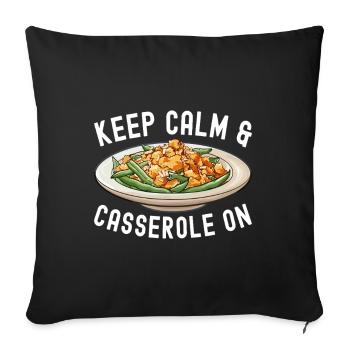 Casserole de haricots verts - Housse de coussin décorative 45 x 45 cm - noir - Devant